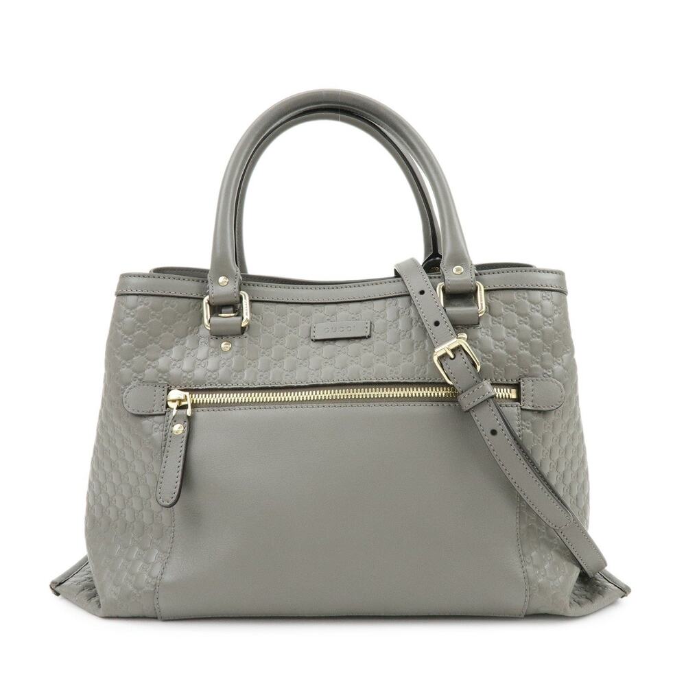 Gucci Microguccissima Leather Handbag Gray